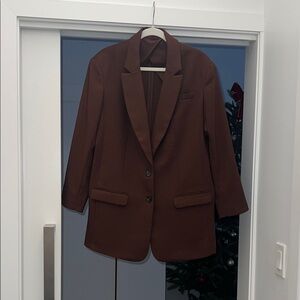 Brown Oversized Blazer Jacket